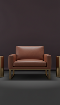 Chestnut Leather Lounge Chair