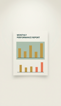 Minimalist Branded Monthly Performance Report